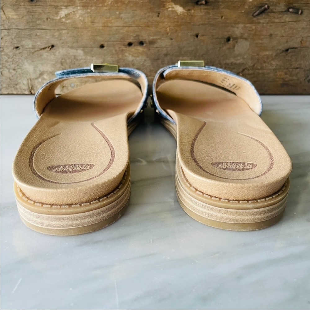 Dr. Scholl Flex Slides•Size 9•Shades of Denim Blue Canvas•Easy Off~Easy On🌼 - Picture 7 of 16